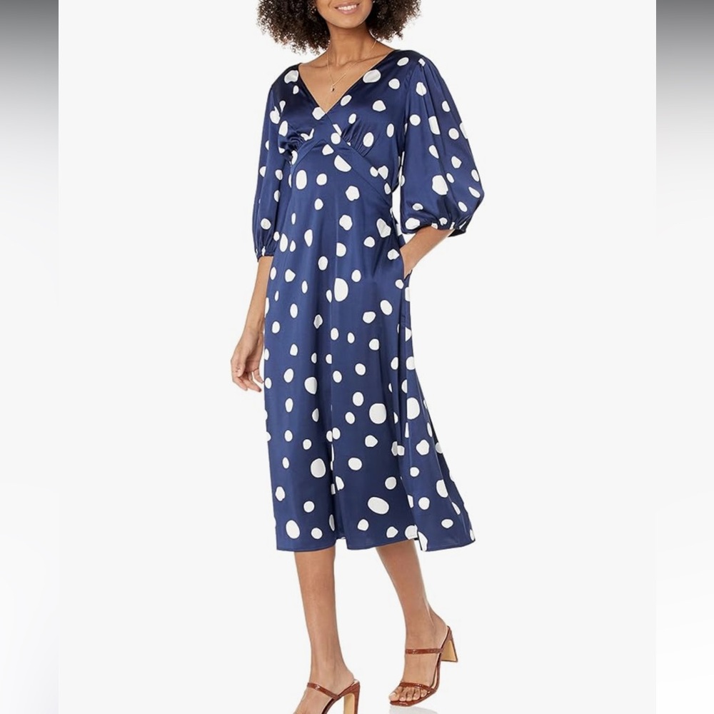 Navy Blue Midi Dress